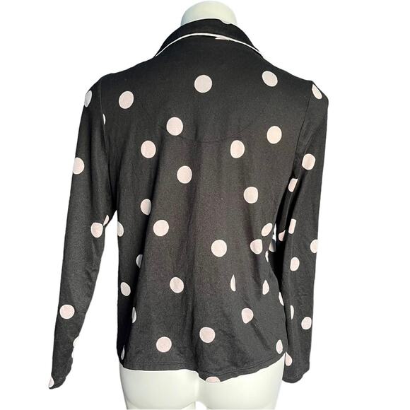 Kate Spade pink polka dot button front pajama top Small - Picture 2 of 6